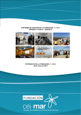 Informe de Gestión Fundación CEIMAR 2015
