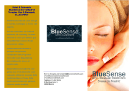 Hotel & Balneario BlueSense Sierra Madrid Terapias Spa