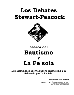 Los Debates Stewart-Peacock- Portada e Indice