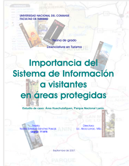 Importancia del sistema de información a visitantes en áreas