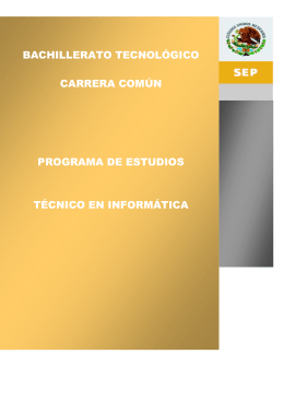 Informática - Centro de Bachillerato Tecnológico Agropecuario No. 71