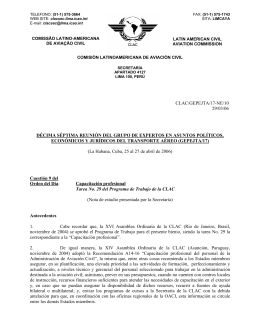 clac/gepejta/17-ne/10 - Comisión Latinoamericana de Aviación Civil