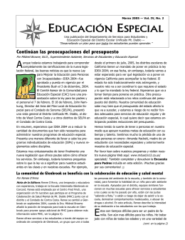 EDUCACIÓN ESPECIAL - Mount Diablo Unified School District