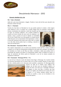 Descubriendo Marruecos – 2012