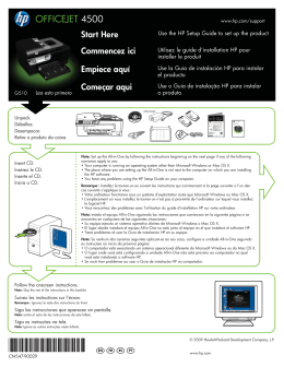 HP Officejet 4500 (G510) All-in-One Series Setup Poster – XLWW