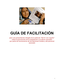 GUÍA DE FACILITACIÓNPNUD, November 2012.
