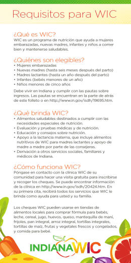 Requisitos para WIC