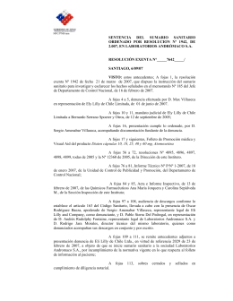sentencia del sumario sanitario ordenado por resolucion nº 1942