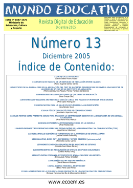 Mundo Educativo, Número 13 (01-12-2005)