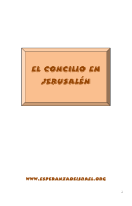 31. El Concilio en Jerusalén