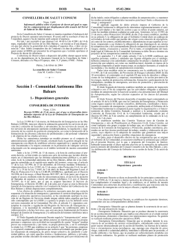 Decreto 8/2004 - Dirección General de Protección Civil y Emergencias