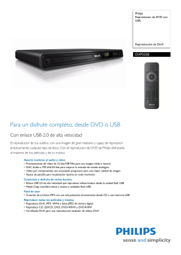 DVP3350/12 Philips Reproductor de DVD con USB
