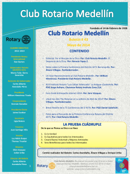 Boletín # 43 Club Rotario Medellín