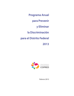 Programa anual - Cultura de la Legalidad. Cultura de la Legalidad