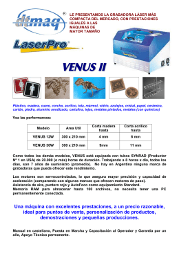 Folleto de la grabadora LaserPro Venus II