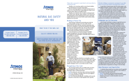 NATURAL GAS SAFETY AND YOU