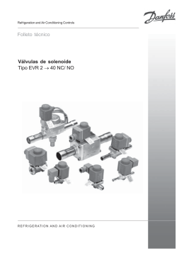 Folleto técnico Válvulas de solenoide Tipo EVR 2 → 40 NC/ NO