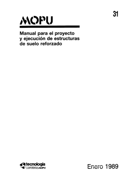 Manual para el proyecto de estructuras de suelos reforzado