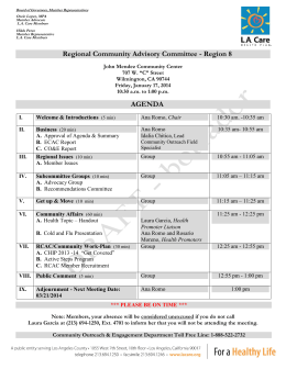 Regional Community Advisory Committee