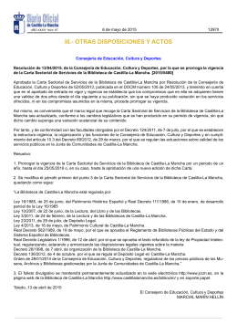 III.- OTRAS DISPOSICIONES Y ACTOS - Gobierno de Castilla