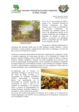 Encuentro Nacional de Escuelas Campesinas en Maní, Yucatán