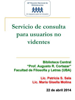 Sala / Molina - Asociación de Bibliotecarios Graduados de la
