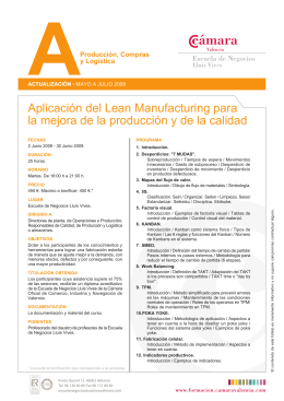 Aplicación de lean manufacturing