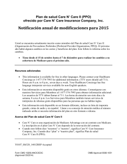 Notificación anual de modificaciones para 2015