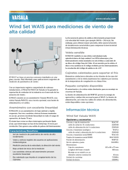 Wind Set WA15 para mediciones de viento de alta calidad