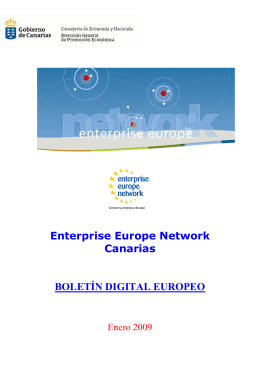 Enterprise Europe Network Canarias BOLETÍN DIGITAL EUROPEO