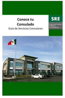 I. Documentación a mexicanos - Secretaría de Relaciones Exteriores