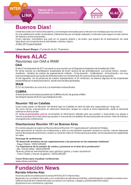 Buenos Días! News ALAC Fundación News