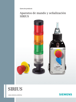 Aparatos de mando y señalización SIRIUS - Siemens