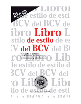Libro de estilo del BCV - Banco Central de Venezuela