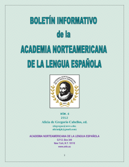 Abril 2012 - Academia Norteamericana de la Lengua Española