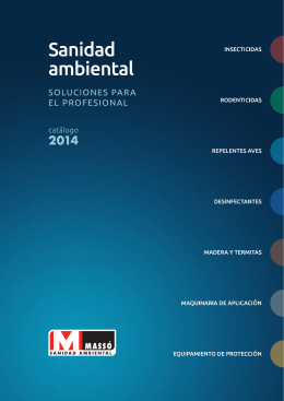Catalogo 2014 SANIDAD AMBIENTAL