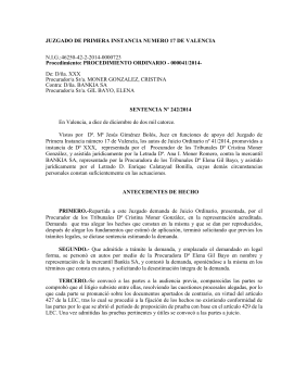 Sentencia nº 242/14 - Asociación Valenciana de Consumidores y