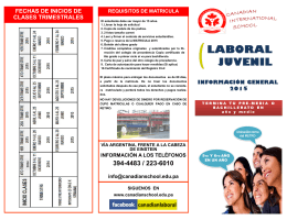 brochure laboral - Canadian International School Panama