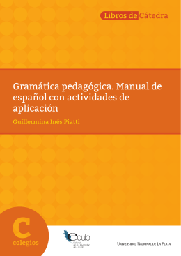 Gramática pedagógica - Inicio - Universidad Nacional de La Plata