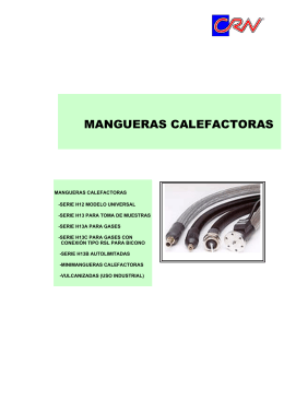 Catálogo mangueras calefactadas