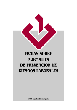 Fichas sobre Normativa de Prevención de Riesgos Laborales