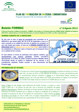 Boletín FORMAC Nº 4/2013
