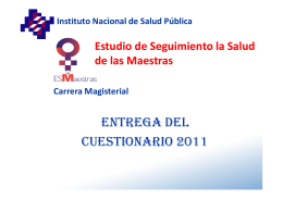 ENTREGA Del CUESTIONARIO 2011