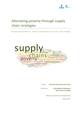 Alleviating*poverty*through*supply* chain&strategies!