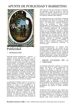 APUNTE PUBLICIDAD Y MARKETING Encarta 2009