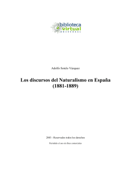 Los discursos del Naturalismo en España