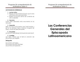 Las Conferencias Generales del Episcopado Latinoamericano