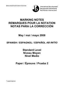 marking notes remarques pour la notation notas para la corrección