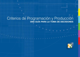Criterios de Producción y Programación Canal 22