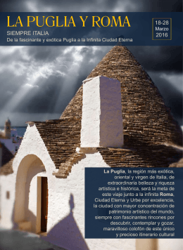 La Puglia - Asociación Cultural Raices de Europa